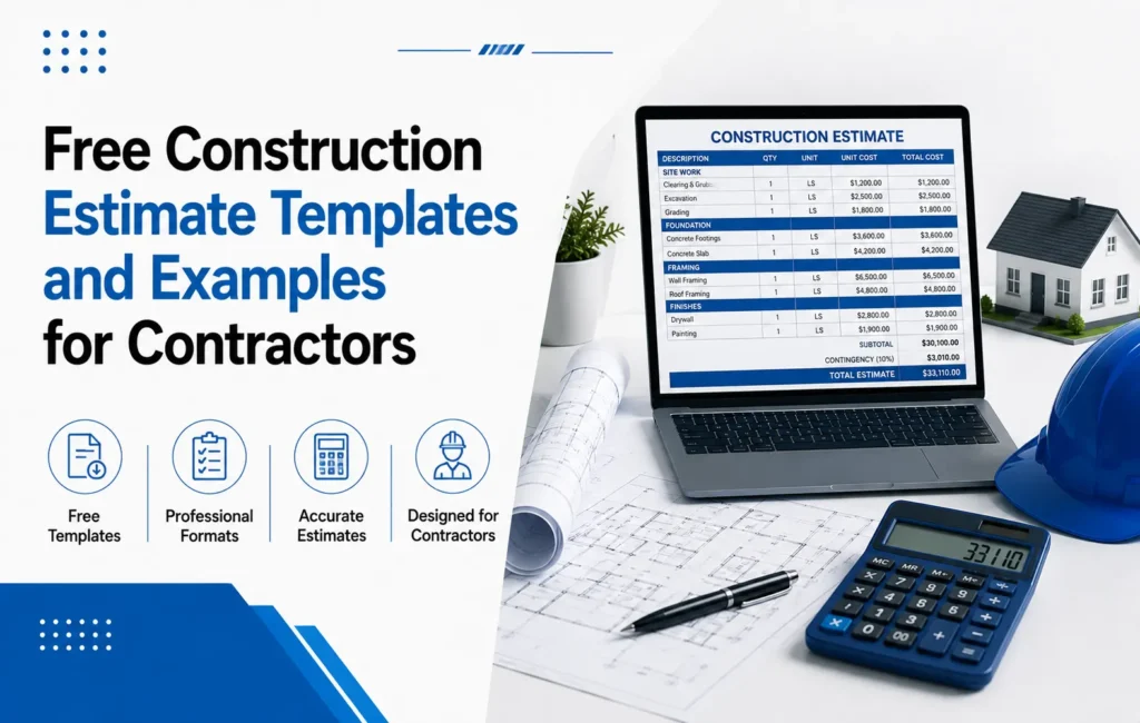 Free Construction Estimate Templates and Examples for Contractors