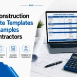 construction estimate templates